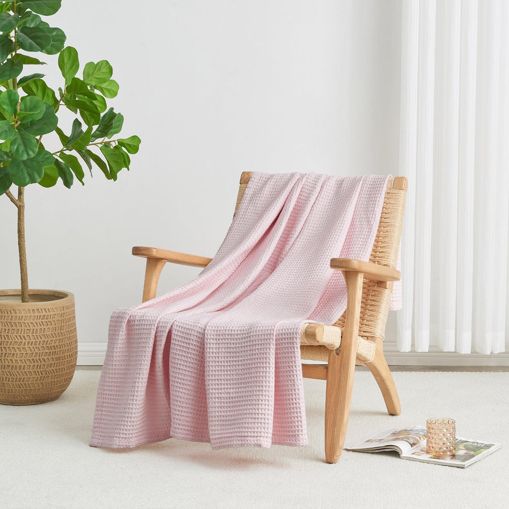 Cotton Waffle Weave Blanket – Soft, Breathable & Cozy