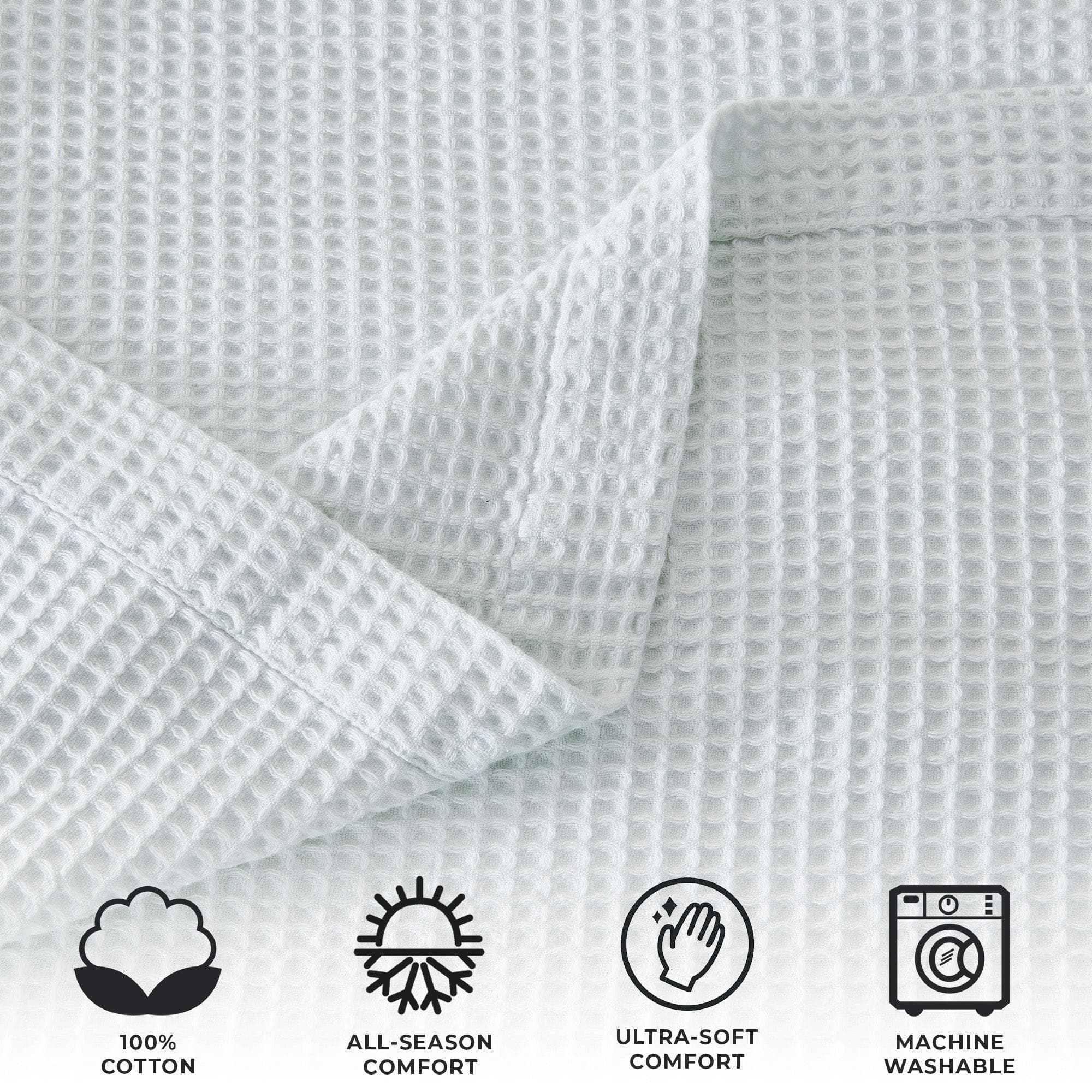 Cotton Waffle Weave Blanket – Soft, Breathable & Cozy