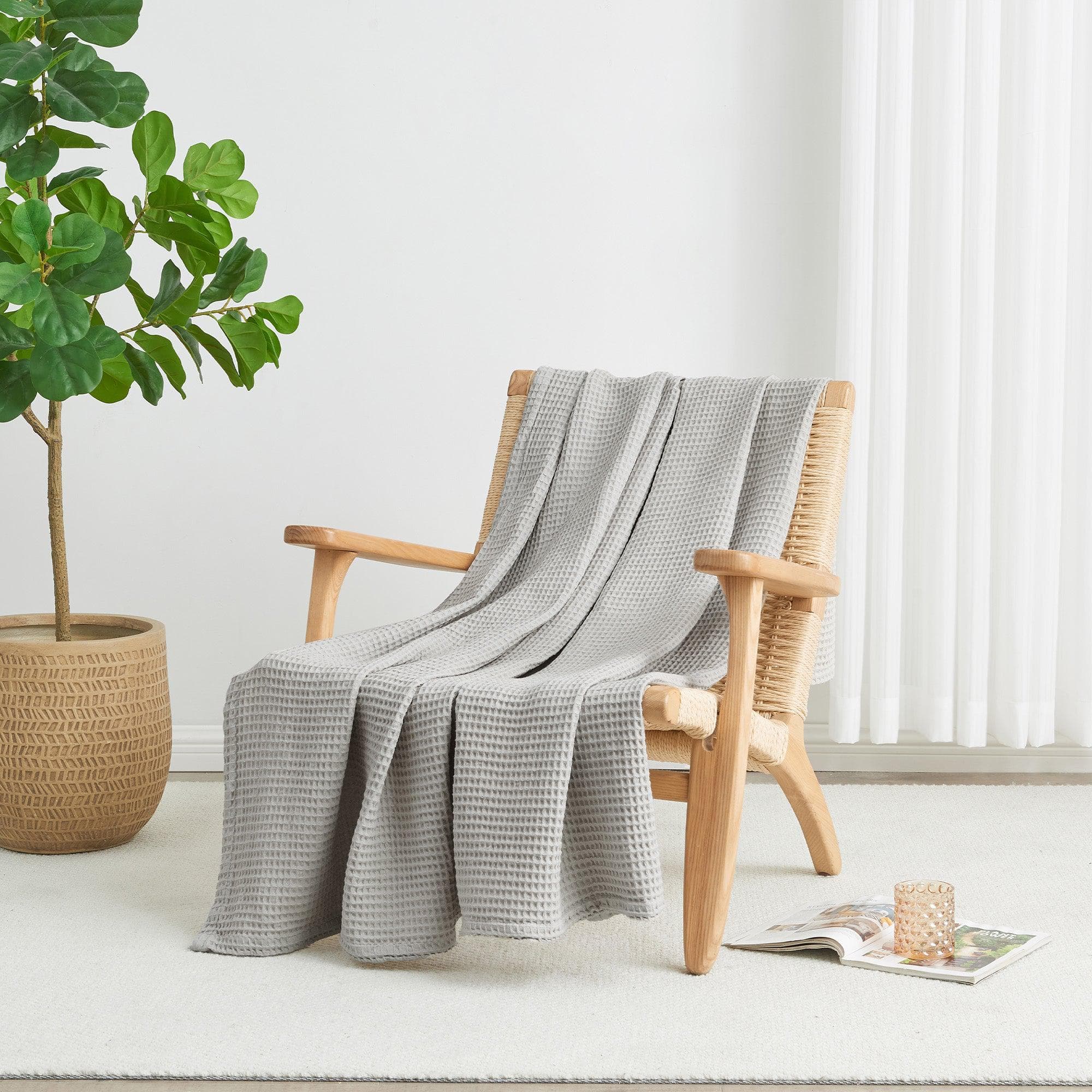 Cotton Waffle Weave Blanket – Soft, Breathable & Cozy