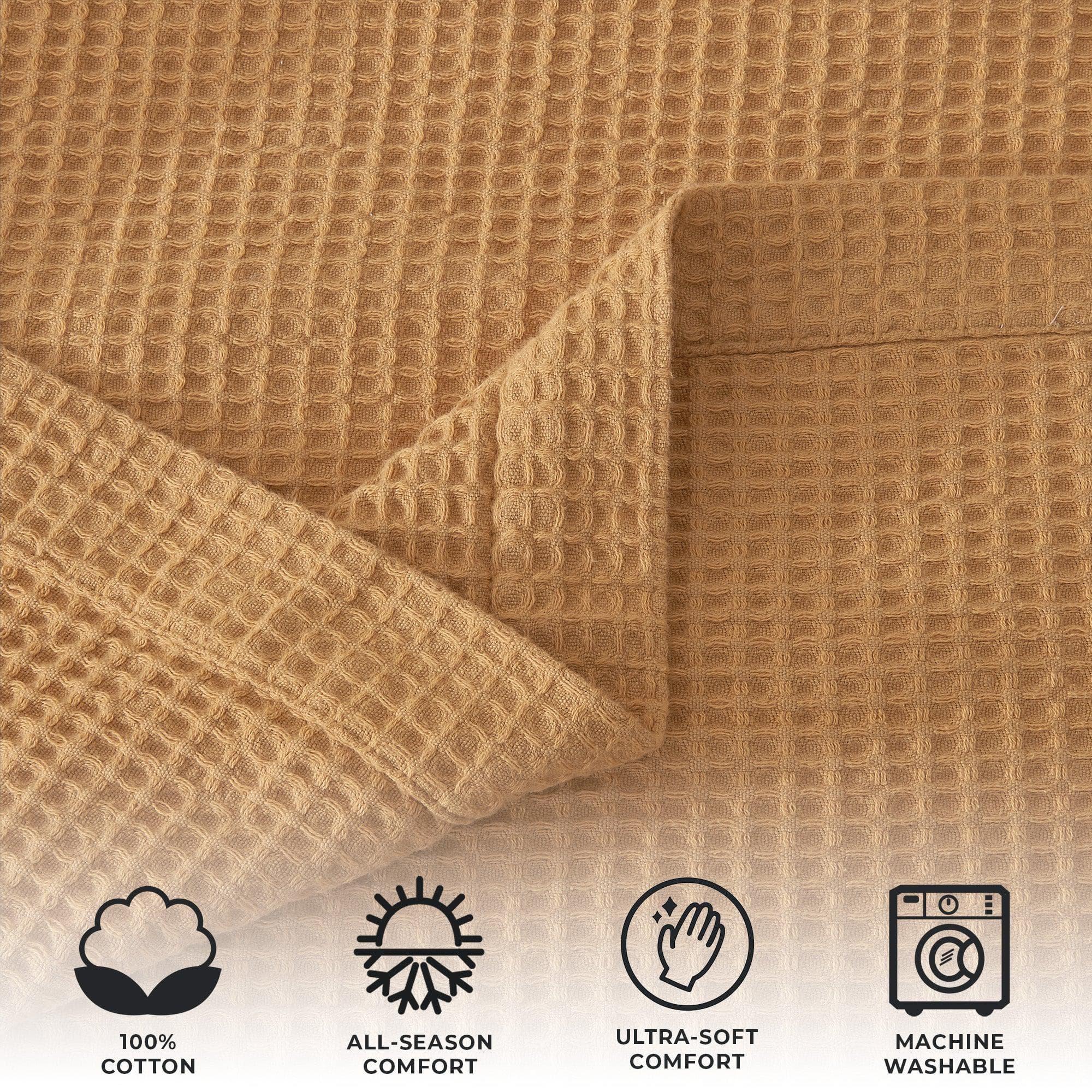 Cotton Waffle Weave Blanket – Soft, Breathable & Cozy