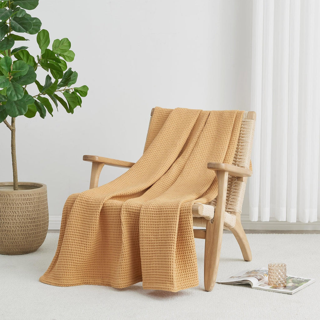 Cotton Waffle Weave Blanket – Soft, Breathable & Cozy
