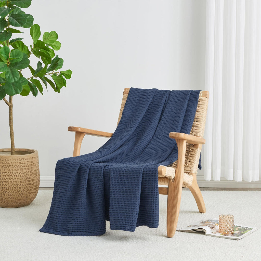 Cotton Waffle Weave Blanket – Soft, Breathable & Cozy