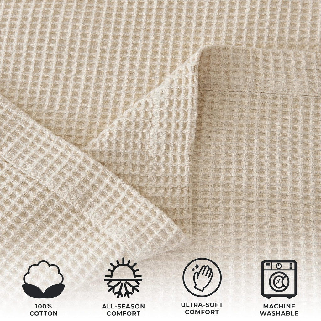 Cotton Waffle Weave Blanket – Soft, Breathable & Cozy