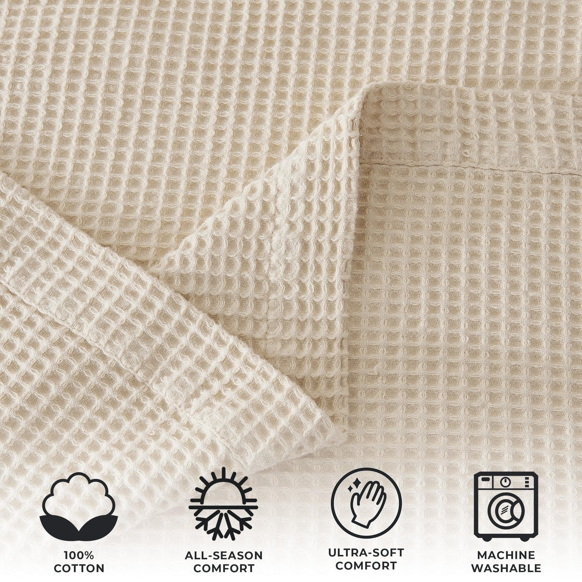 Cotton Waffle Weave Blanket – Soft, Breathable & Cozy