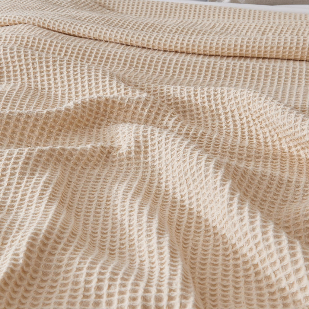 Cotton Waffle Weave Blanket – Soft, Breathable & Cozy