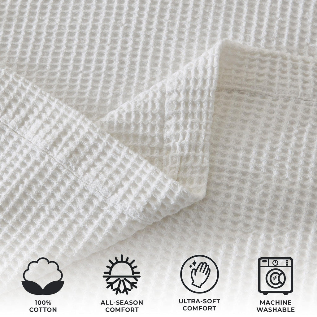 Cotton Waffle Weave Blanket – Soft, Breathable & Cozy