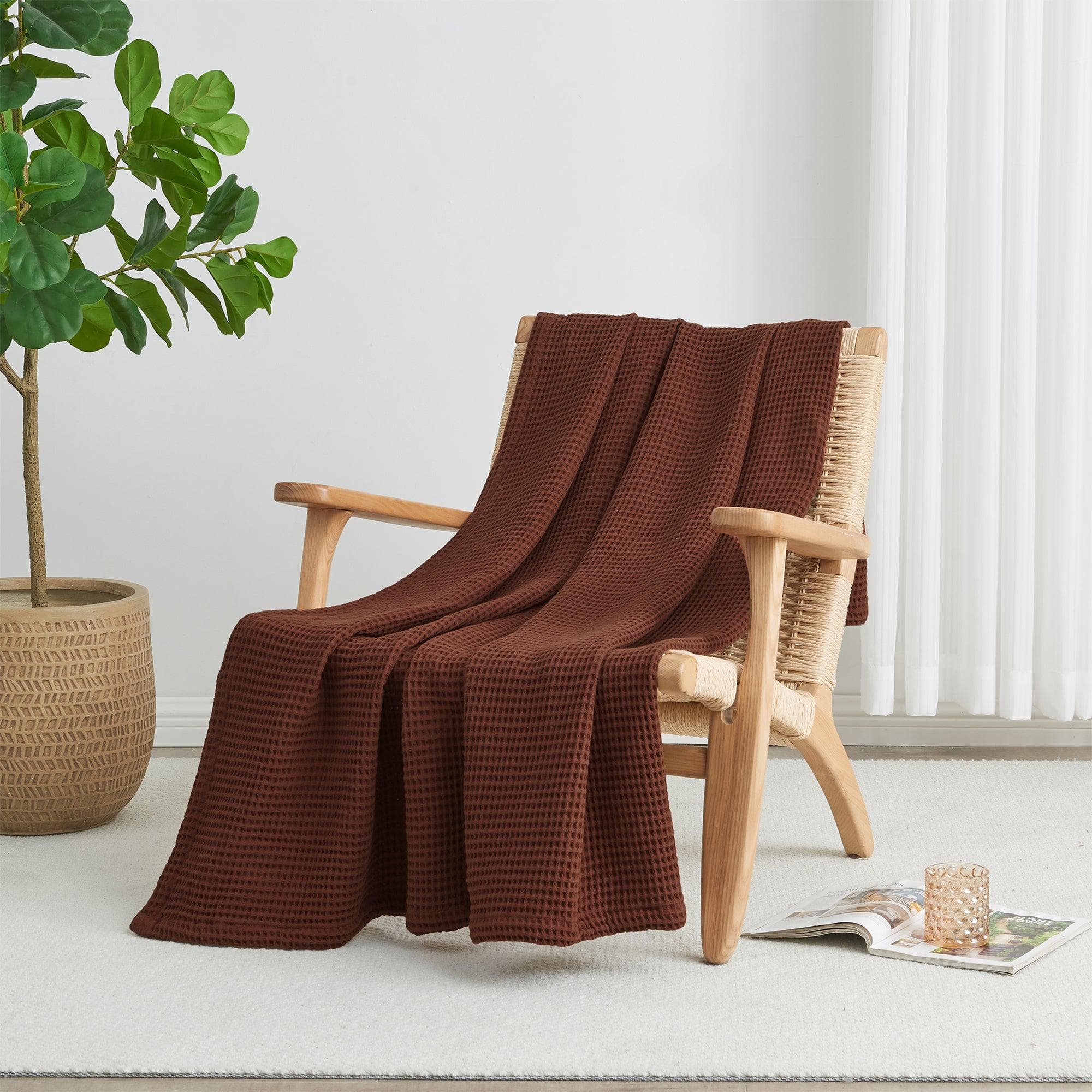 Cotton Waffle Weave Blanket – Soft, Breathable & Cozy