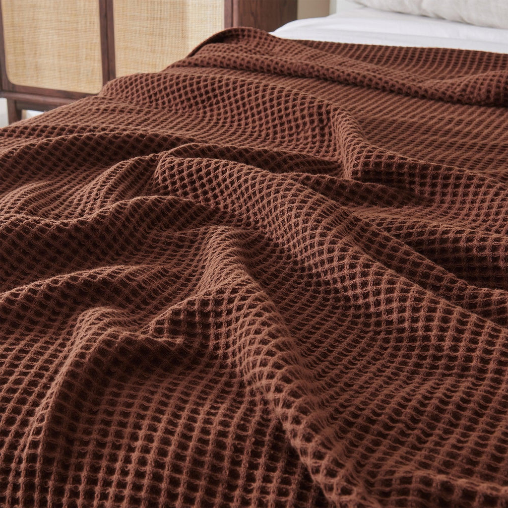 Cotton Waffle Weave Blanket – Soft, Breathable & Cozy