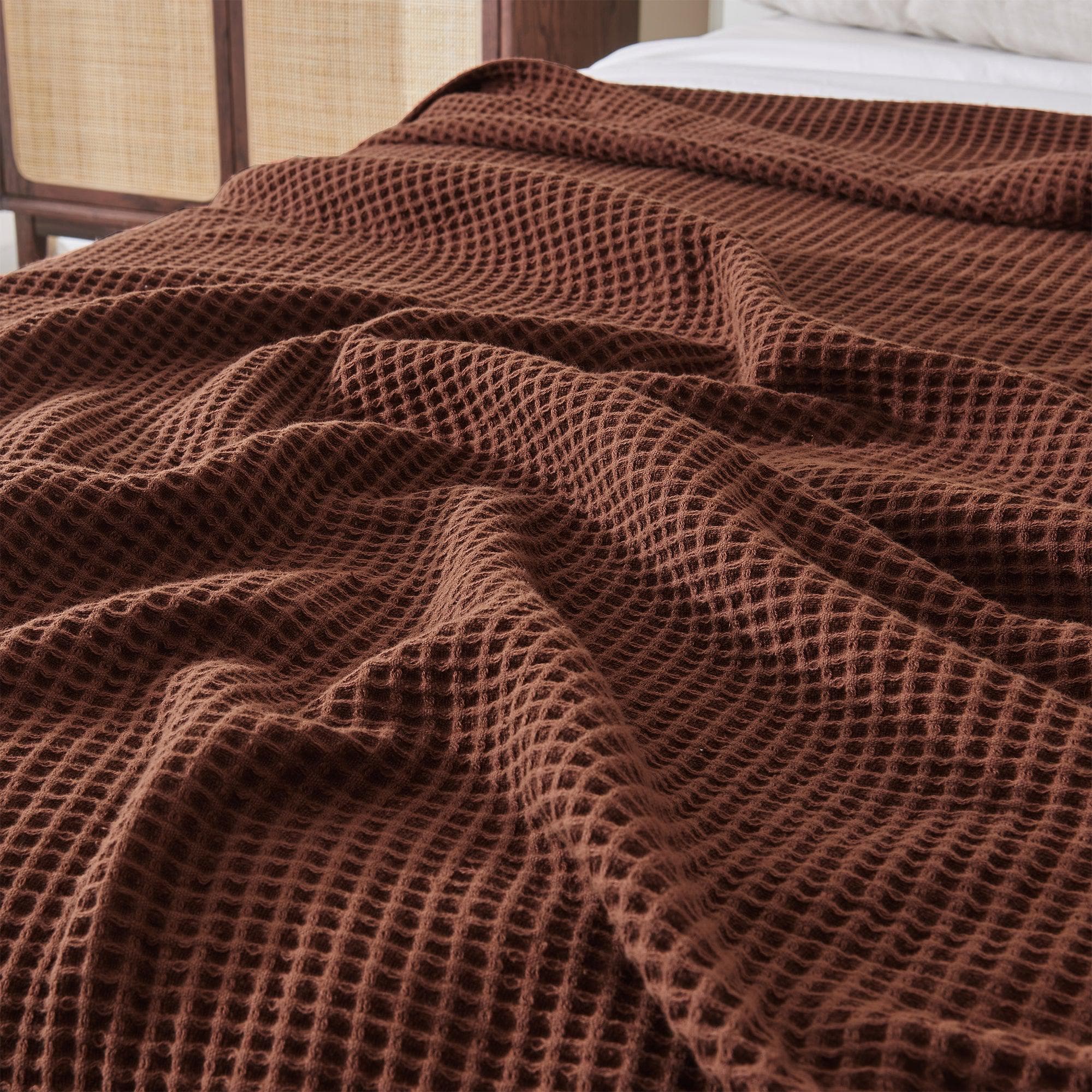 Cotton Waffle Weave Blanket – Soft, Breathable & Cozy