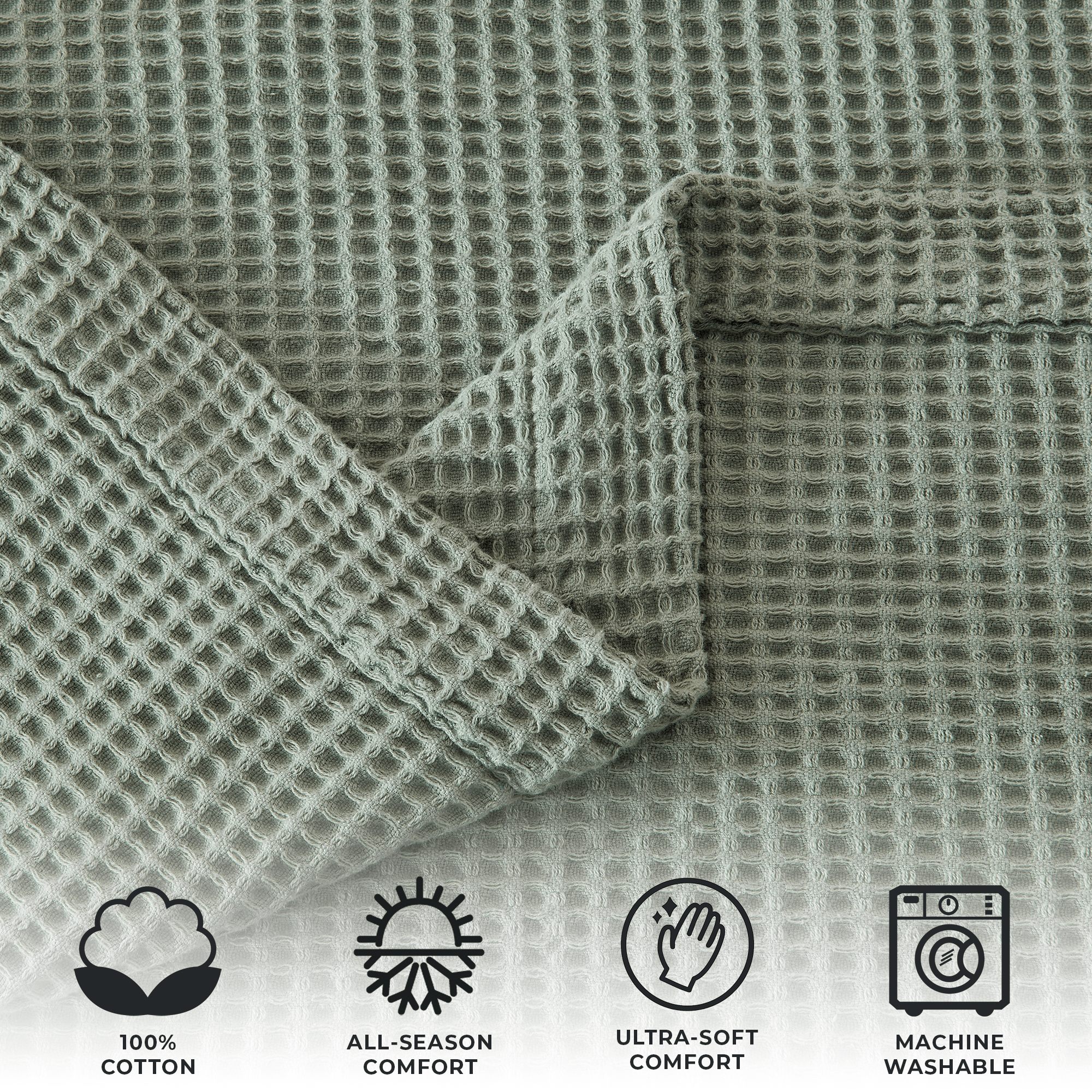 Cotton Waffle Weave Blanket – Soft, Breathable & Cozy
