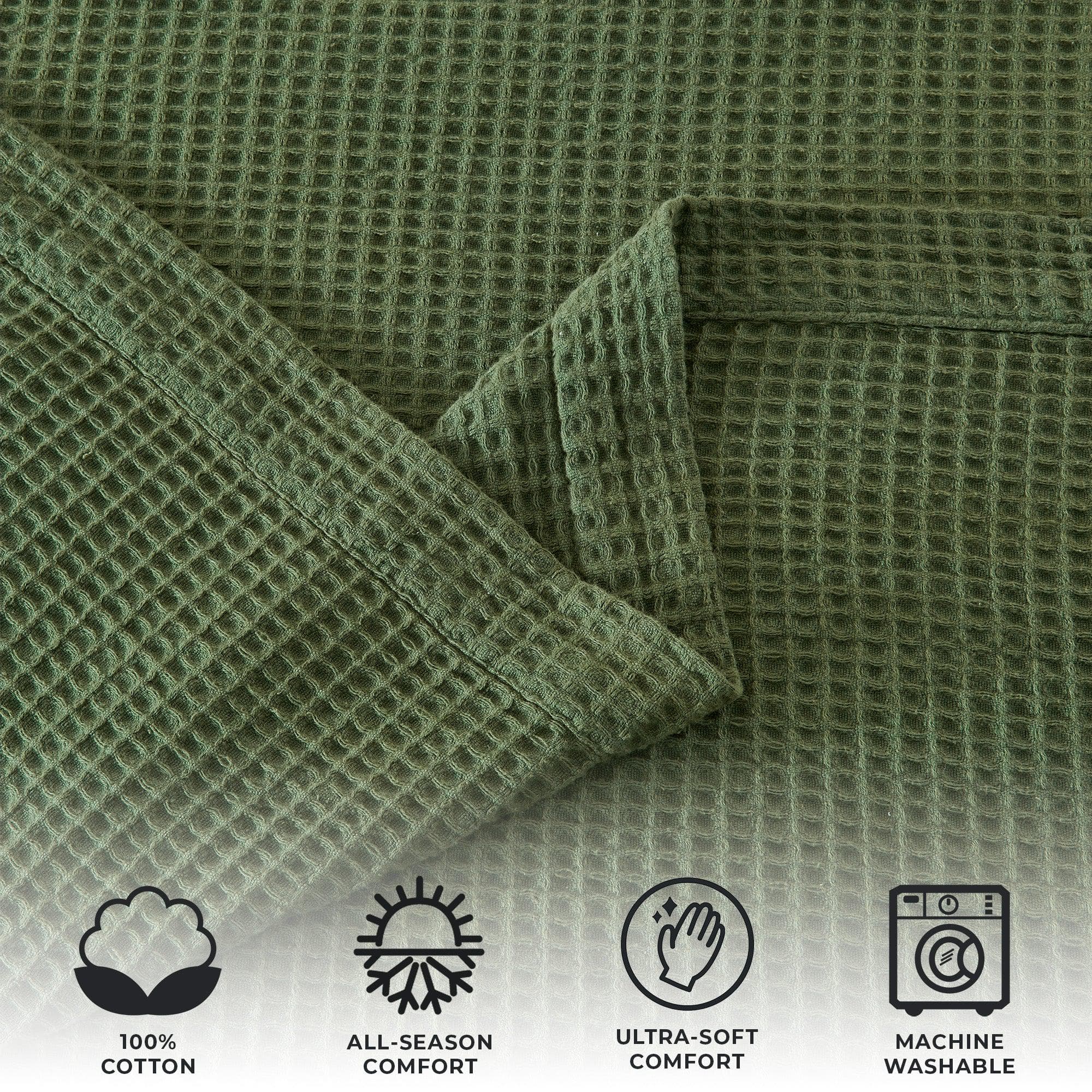 Cotton Waffle Weave Blanket – Soft, Breathable & Cozy