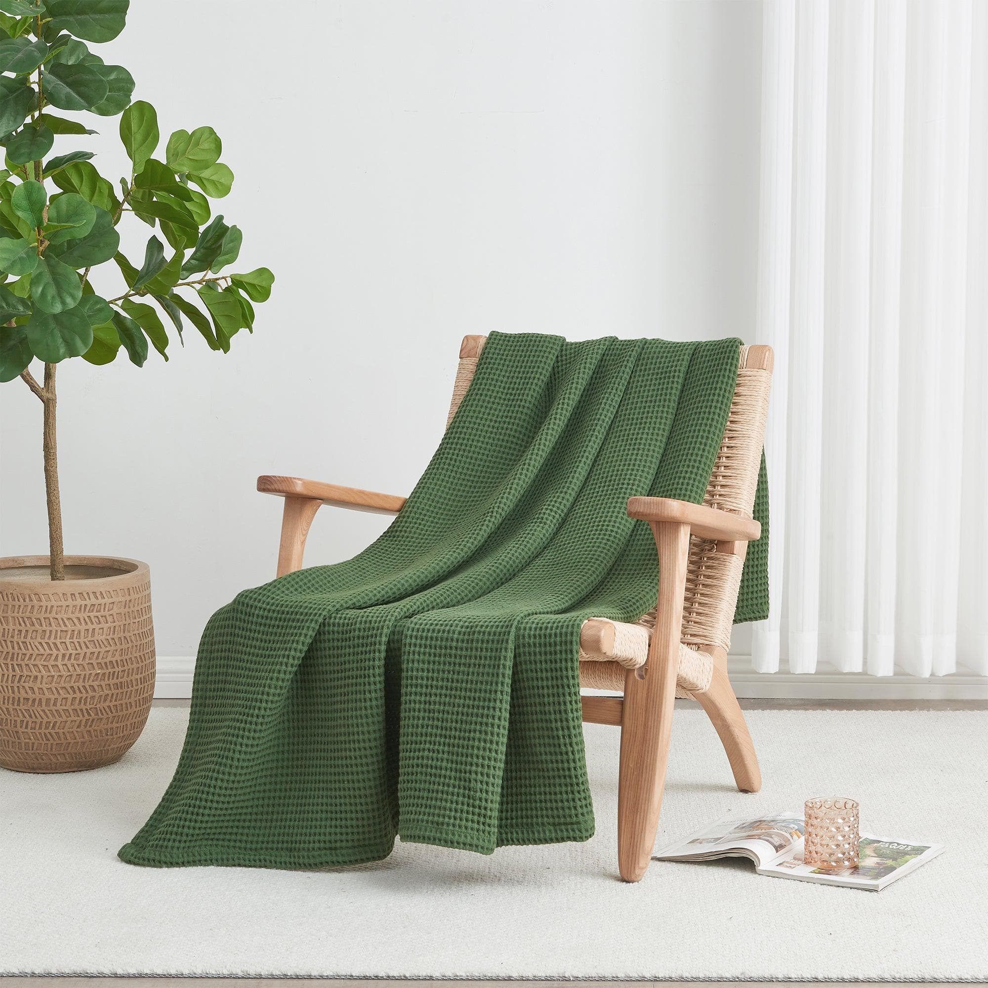 Cotton Waffle Weave Blanket – Soft, Breathable & Cozy