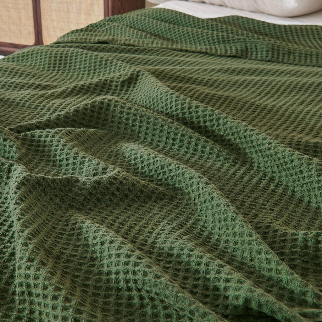 Cotton Waffle Weave Blanket – Soft, Breathable & Cozy