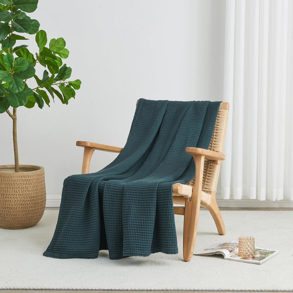 Cotton Waffle Weave Blanket – Soft, Breathable & Cozy
