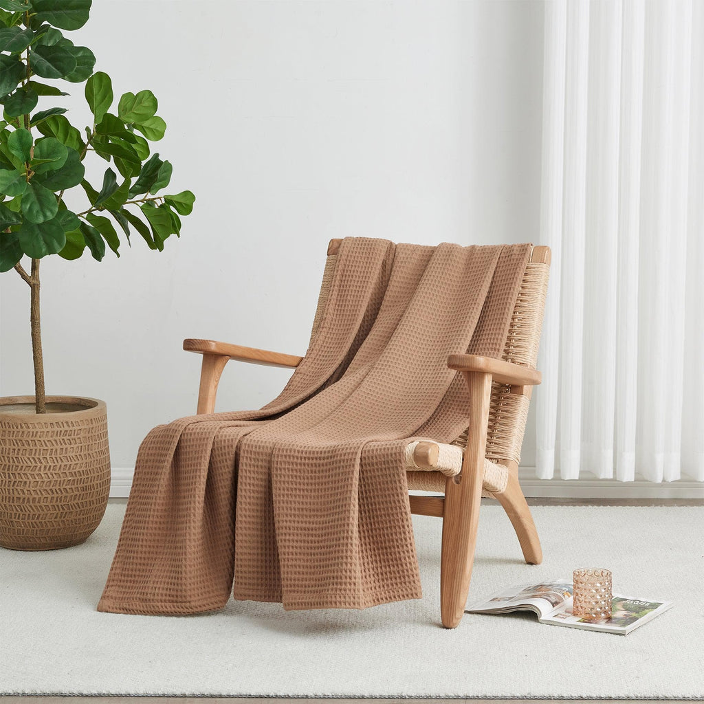 Cotton Waffle Weave Blanket – Soft, Breathable & Cozy