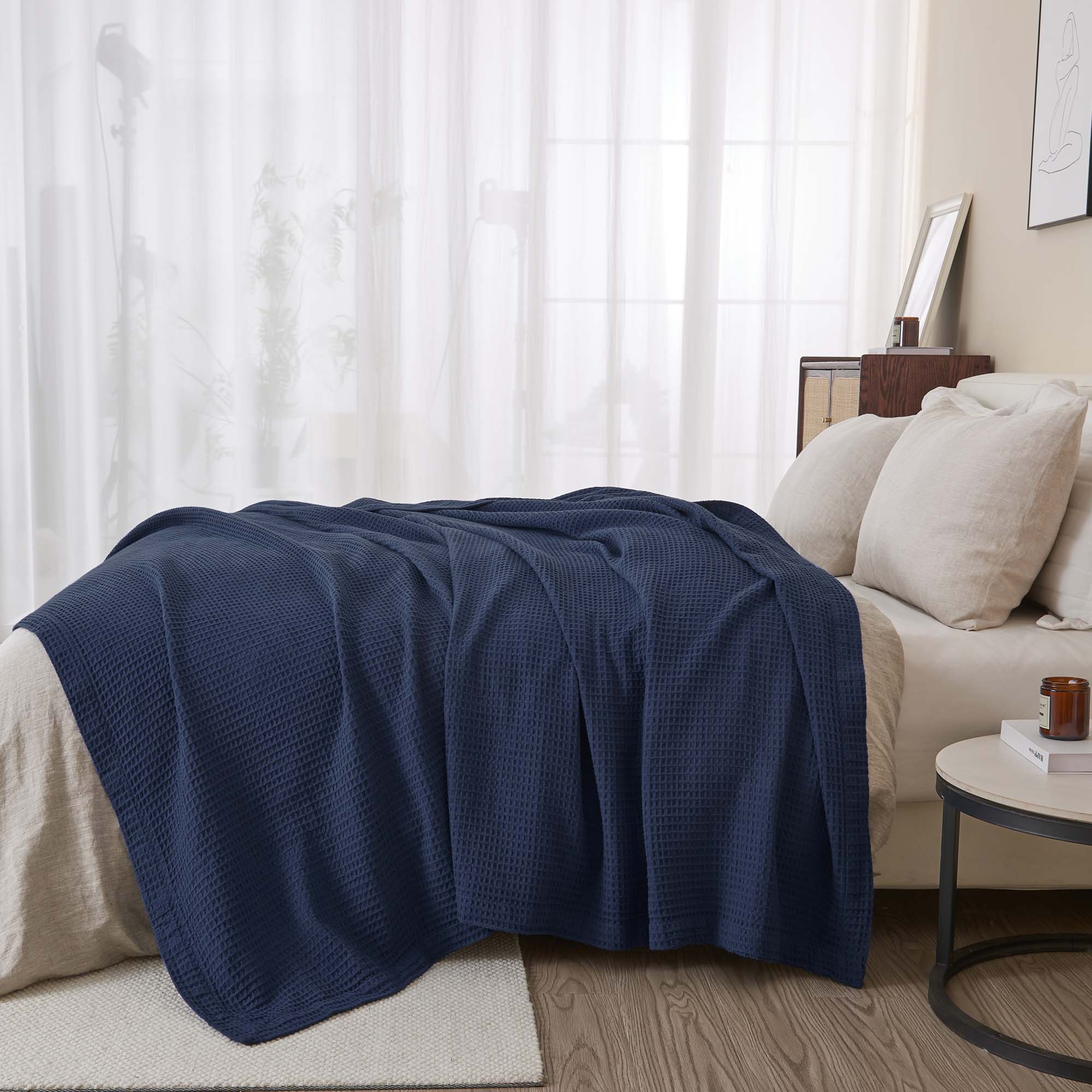 Cotton Waffle Weave Blanket – Soft, Breathable & Cozy