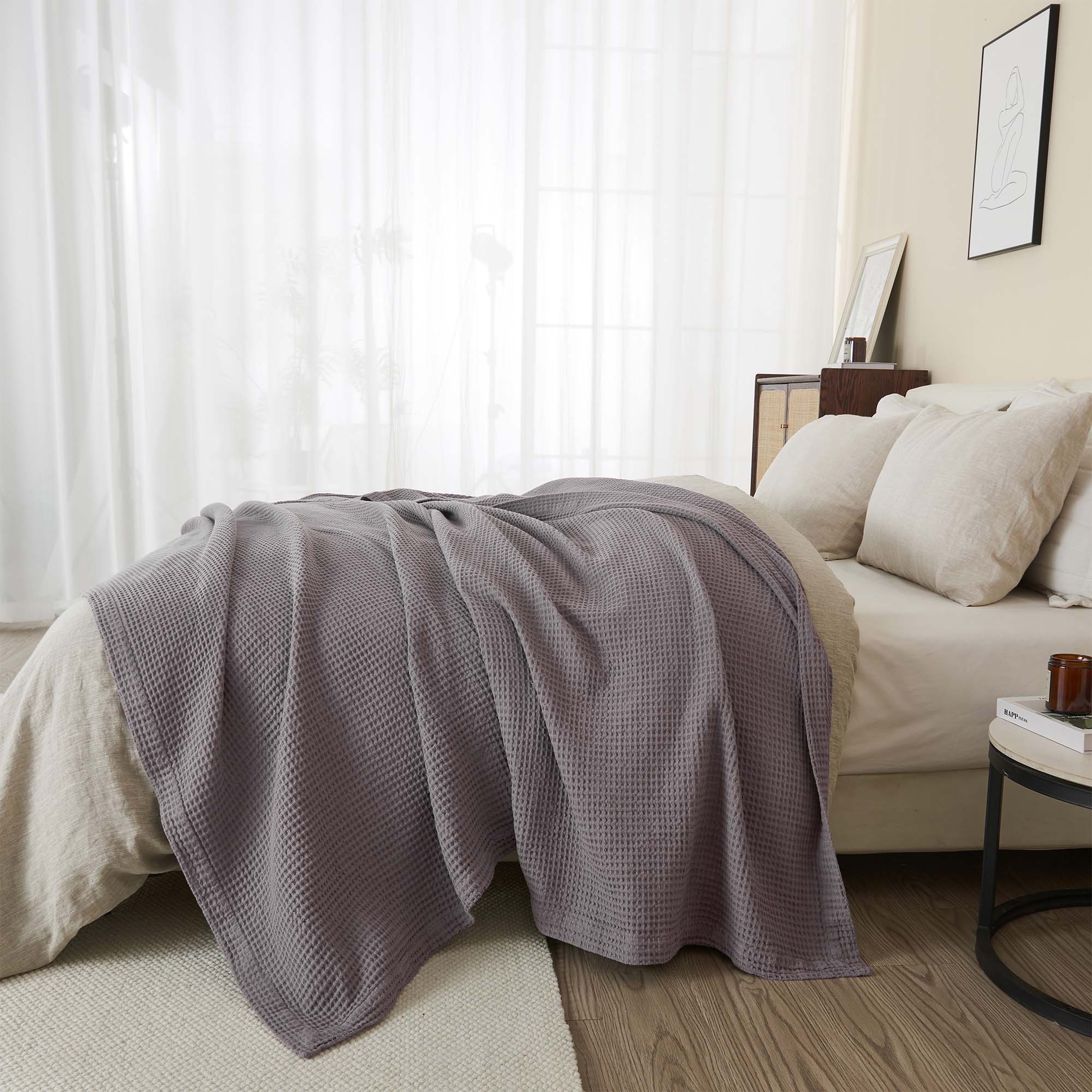 Cotton Waffle Weave Blanket – Soft, Breathable & Cozy